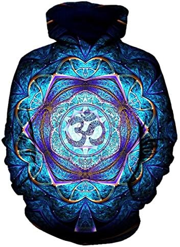 SUNY 3d hoodies Unisex Hipster Pullovers Flower Mandala Printed Hoodie Hip Hop Hooded Plus size Streetwear Sweatshirt