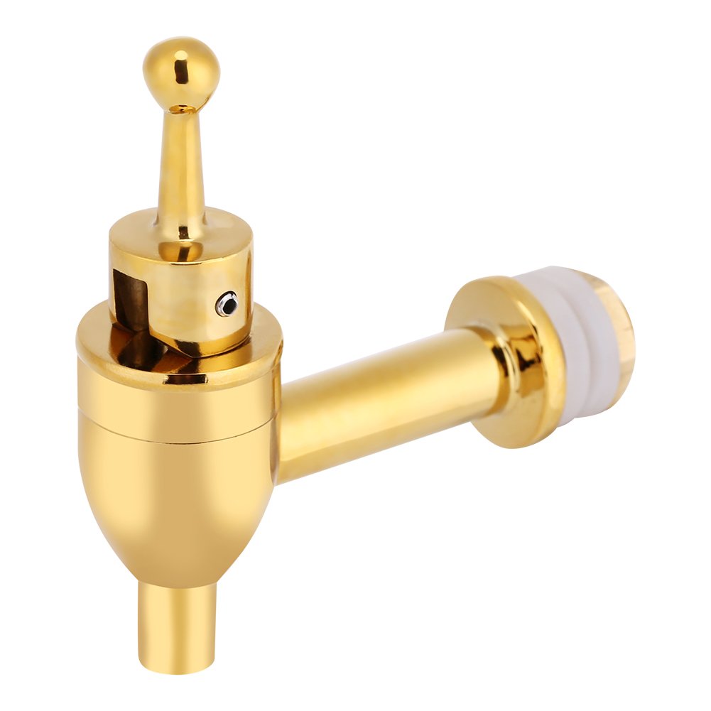 Copper Spigot Tap Faucet for Wine Beer Barrel Beverage Drink Dispenser (Golden 12mm)