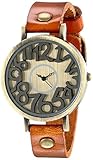 Unique Handmade Cow Leather Belt Watch with Round Dial 055