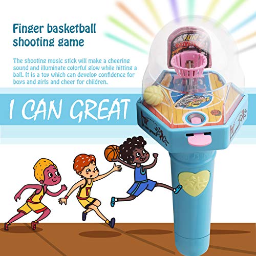 YLYYCC Kids toys-Finger basketball shooting game- music stick will make a cheering sound - illuminate colorful glow-Mini Handheld Desktop Table Basketball Game Toys-for Age 1 2 3 4 5 6 7 8 9 10 (Blue)