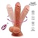 Vibrating Realistic Dildo with 360° Rotation - Adorime 8.3 inch 10 Powerful Vibrations Rechargeable Waterproof Silicone Penis for Women with Suction Cup & Remote Control, Adult Sex Toys for Couples