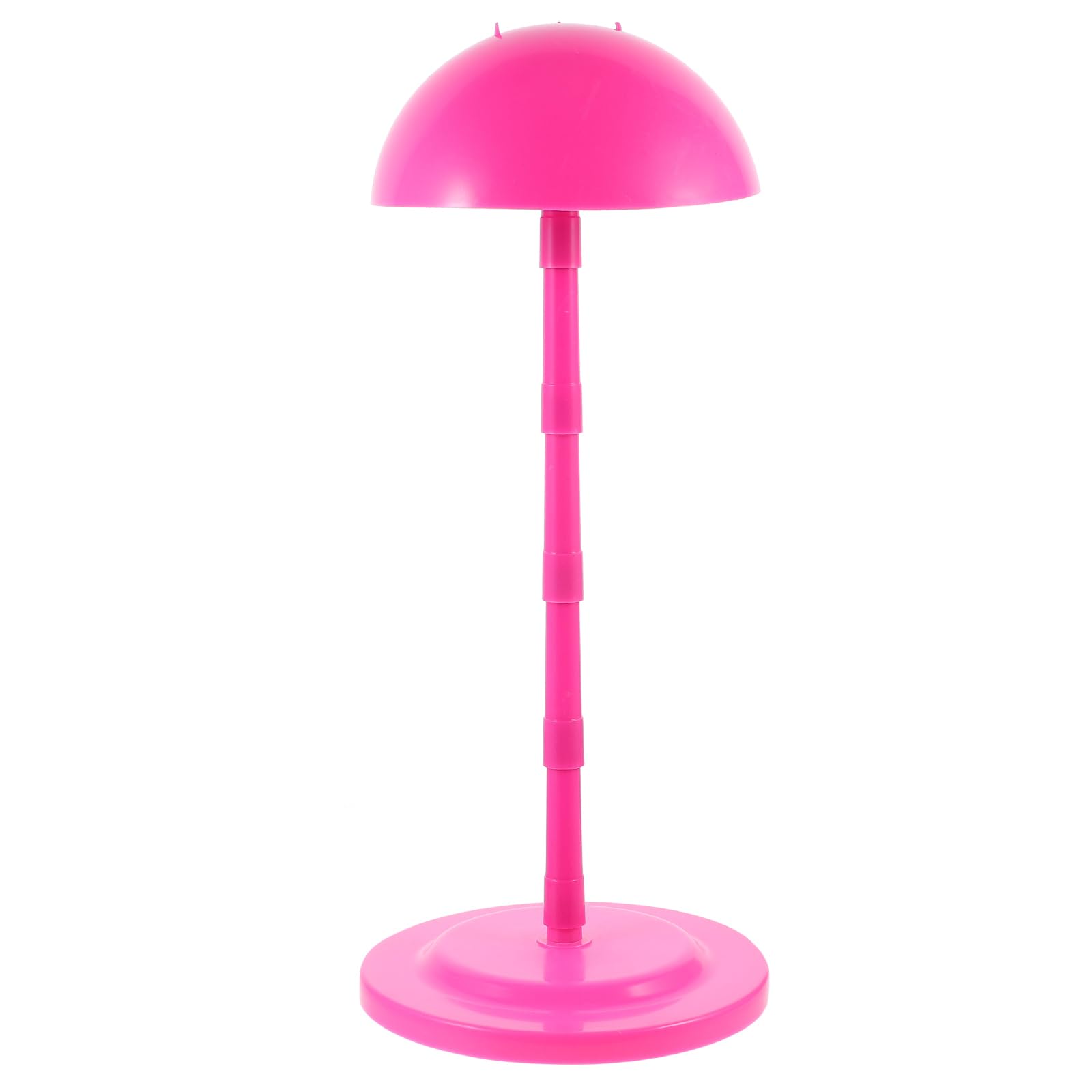 FRCOLOR 1pc Wig Stand Metal Holder Wig Rack Head Stand Support Tower Hair Head Mushroom Maniquin Hat Holder Cap Display Stand Model Portable Represent Plastic Travel