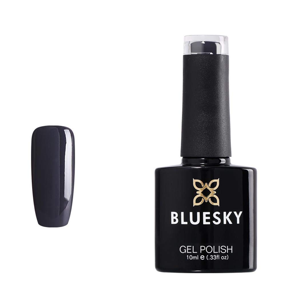 Bluesky Bluesky Gel Polish, Asphalt, 80531, 10 ml, Gel Soak Off Nail Polish, Black, Dark, Deep (curing under UV/LED lamp required) Pack (x)