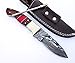 Poshland Handmade Damascus Steel Bushcraft Knife - Stunning Easy Grip Handle