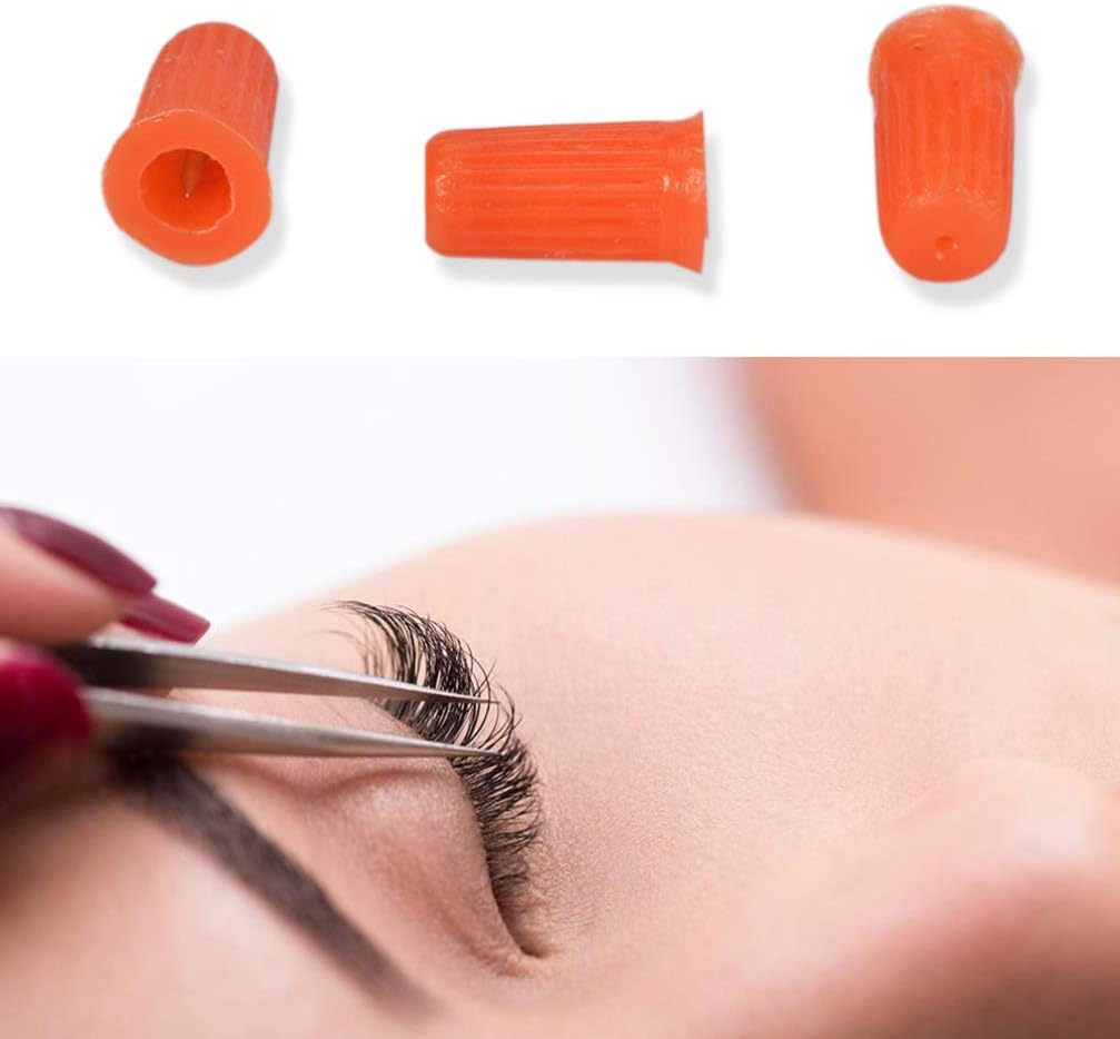 FRCOLOR 100pcs Glue Bottle Plugs Portable Plastic Blocking Needles Glue Bottle Pins Eyelash Extensions Tools for Home Beauty Shop Salon - Image 5