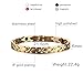 Magnetic Therapy Bracelet for Women Titanium Stainless Steel Magnet Link Pain Relief for Arthritis and Carpal Tunnel Gold