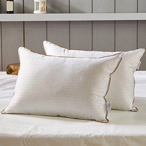 Lofe Adjustable Side Sleeper Pillow Hotel Collection - Goose Down Alternative Pillow 2 pack - Hypoallergenic Hospital Bunk Bed Pillow for Stomach Sleeping Queen Size