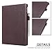 FYY Leather Case with Apple Pencil Holder for iPad Air 1/2, iPad 9.7 2017/2018 - Folio Stand Protective Case Smart Cover with Hand Strap Card Slots for Apple iPad Air 1/2 /iPad 9.7 2017/2018 Brown