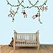 Green and Brown Monkey Wall Decal for Baby Nursery or Kid's Room, Fabric Vine Decal