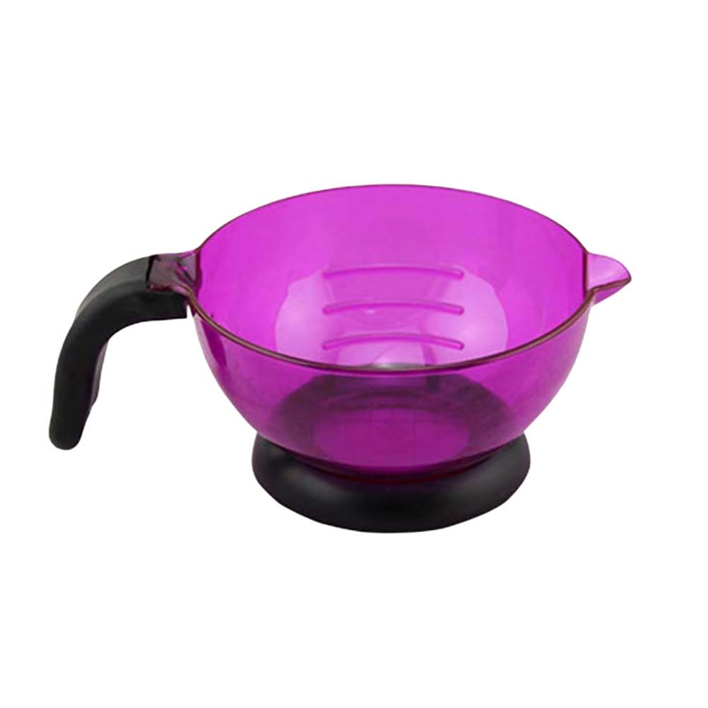 Lurrose Hair Color Bowl Hair Mixing Tinting Bowl with Handle DIY Hair Dye Tools for Salon Barbershop Hairdressers (Purple) : Beauty