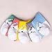 JiaDuo Baby Girls Cotton Ankle Socks Breathable Cartoon Cat Pack of 5 6-8 Years