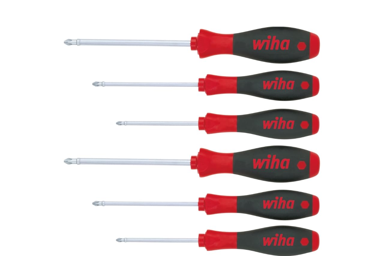 Wiha 311K6 SoftFinish Phillips/Pozidriv Screwdriver Set 6 Piece