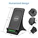 SUVIUS Fast Wireless Charger for iPhone 8, 8 Plus, X, Samsung, and Note: Quick Charge Cordless Charging Pad for All Qi Enabled Phones/Devices - Ultra Thin - USB Cable Included (Black)