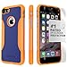 iPhone 7 Case, (Orange Blue) SaharaCase Protective Kit Bundle with [ZeroDamage Tempered Glass Screen Protector] Premium Finish Slim Fit [Shockproof Bumper] Rugged Protection