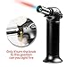 JamBer Chef Blow Torch Culinary Butane Torch Refillable Cooking Torch Kitchen Handheld Torch with Safety Lock&Adjustable Flame Lighter for Crème Brulee,Camping,Searing,Soldering,Grey,Gas Not Included