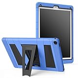 iPad Pro 12.9 Case, MoKo Silicone + Black Hard Polycarbonate Protector with Foldable Stand Cover Case for Apple iPad Pro 12.9 Inch 2015 Release Tablet (NOT FIT iPad Pro 12.9 2017 Version), BLUE