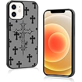 FANXI Blessed Cross Phone Case Compatible with iPhone 12/12 Pro (6.1 Inch) - Shockproof TPU Protective Cover with Jesus Cross for Men, Women, and Girls Black