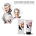 Fun Temporary Hair Color Wax Hair Dye Wax Hair Styling&Coloring Hair Wax for Halloween- Wash Off Easily - Fast Coloring on - Zero Damage to Hair (WHITE)