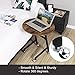 VASAGLE Mobile End Side Snack Table for Living Room, Balcony, Wood Look Accent Furniture with Metal Frame, Easy Assembly