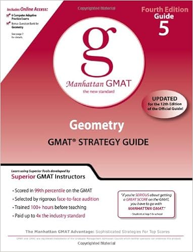 Amazon Com Geometry Gmat Strategy Guide Guide 5 Manhattan Gmat Preparation Guides 4th Edition 9780982423837 Manhattan Gmat Books