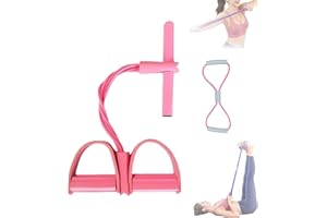 Fashion Puller Exercise, 8-Tube Pedal Resistance Device, Manual Tension Pedal Elastic Band,21 Fitness Detachable and Adjustab