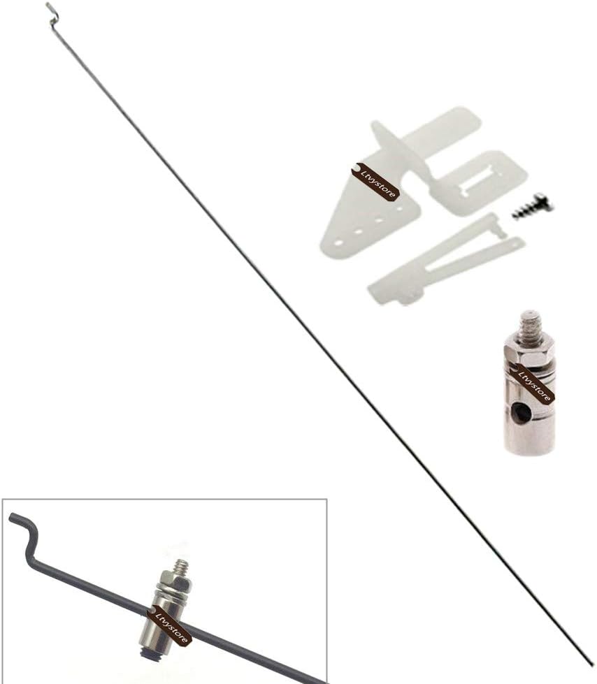 10Pcs Adjustable Pushrod Connector Linkage Stopper 1.3mm & 10Pcs Nylon