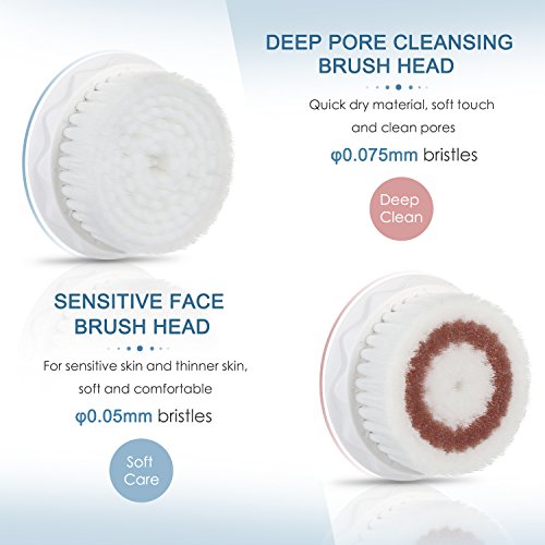 Replacement Brush Head Kit for Liberex Egg, Soft Care Head & Deep Cleansing Head