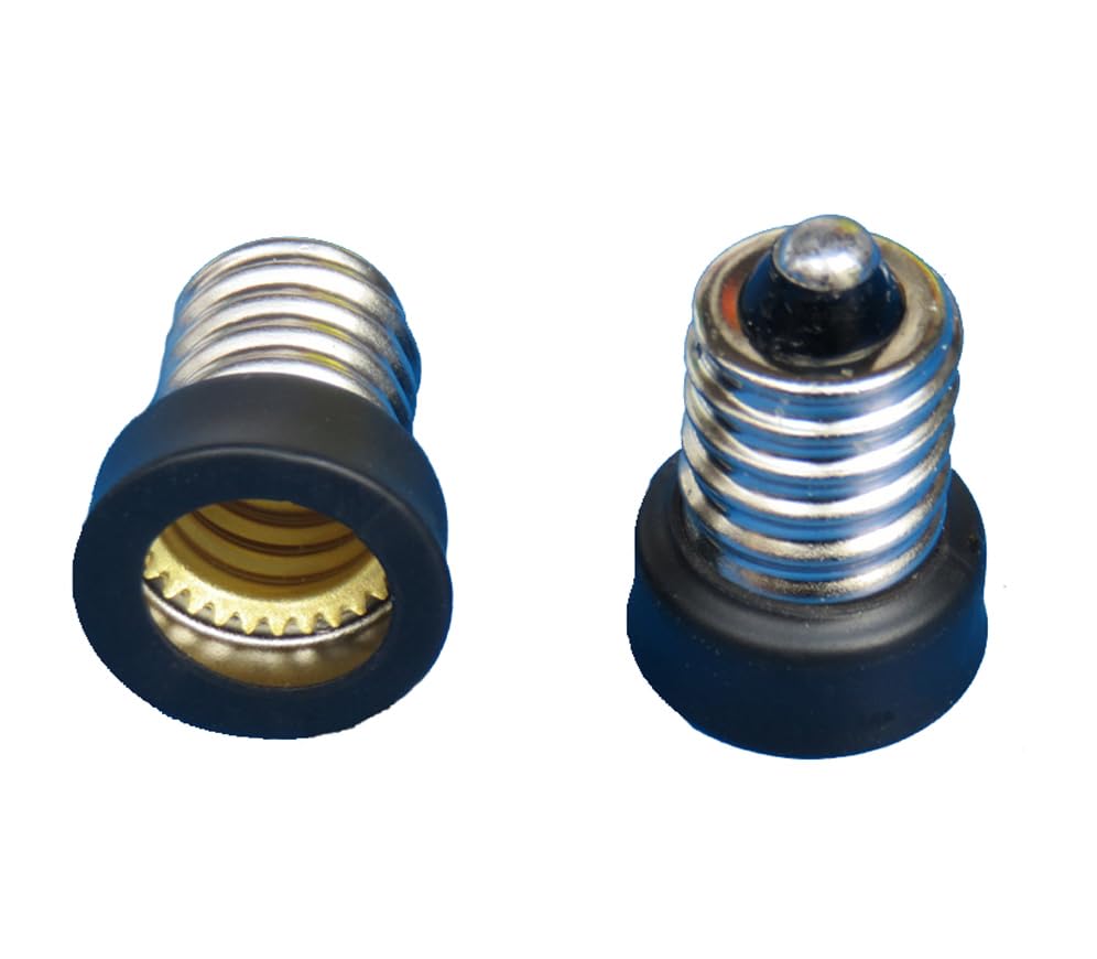 E12-E11 Candelabra E12 Socket to Mini Candelabra E11 Base Adapter Converter Black Lamp Holder (2) at Amazon