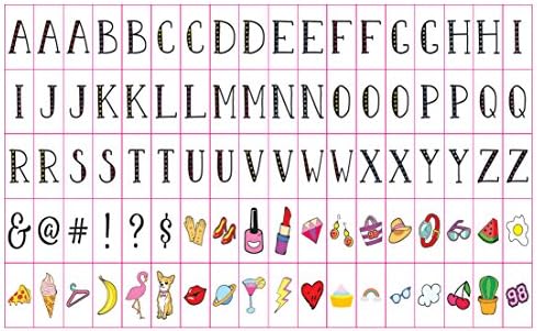 iPlanner 90PCS Decoration Cinema Sign for A4 LED Light Box, Decorative Coloured Symbols Letters Glyphs Card for Use with A4 Cinematic Light Boxes