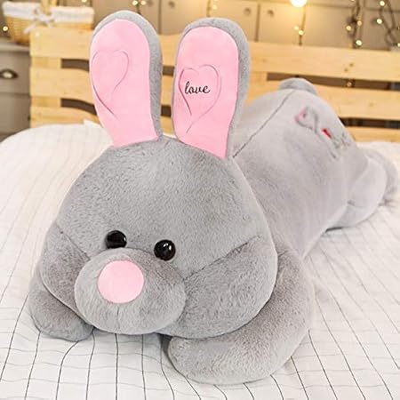 Amazon Co Jp いぐるみ ウサギ 兎 コストコ 抱き枕 クッション インテリア 大きい 誕生日プレゼント グレー 50cm ホーム キッチン