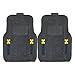 FANMATS 13813 Michigan Wolverines 2-Piece Deluxe Car Mat Set, Vinyl Trim and Colored Team Logo, Dual Rib Charcoal Carpet, Trimmable Edges