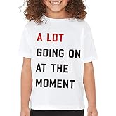 Shaperdiva A Lot Going on at The Moment Shirt for Girls & Kids, Red Era Outfit Youth Short Oversized Tee Shirts Graphic