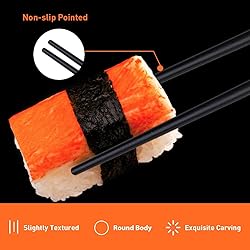 VIWIK Reusable Chopsticks 5 Pairs Premium