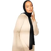 Hijab Scarf for Women Soft Muslim Hijabs Head Wrap Scarves Fashion Long Hair Shawls Stretchy Muslin Headscarf