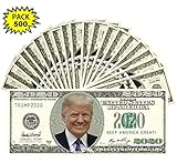NinoStar 500 pcs of Donald Trump 2020 Dollar Bill - Keep America Great! Collection - Pack of - President Re-Election Limited Edition