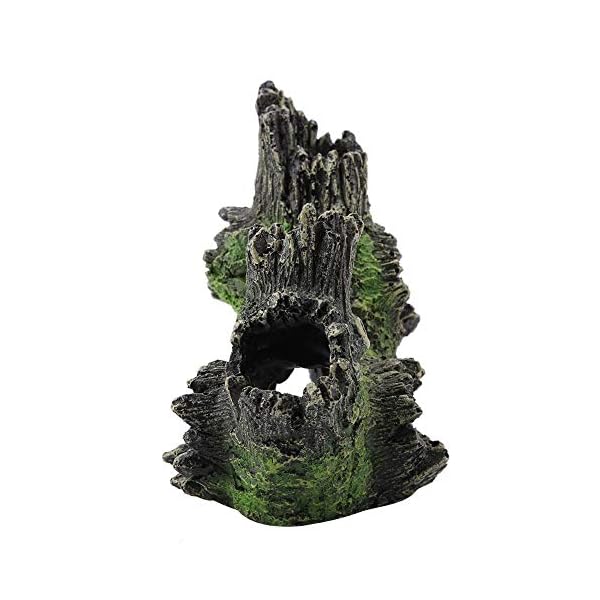 Duokon Marine Fish Tank Acquario Ornament Resina Artificiale Legno Marcio Decor Cave Decorazione Naturale Habitat(ST…