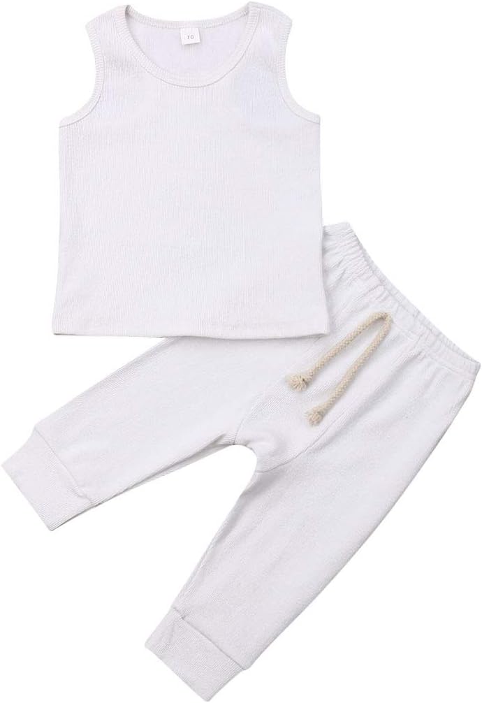 Madjtlqy Toddler Kids Baby Pjs Pants Set Nightgown Sleepwear Nightwear Casual Homewear Pajamas for Boy Girl