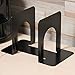 Universal Economy Bookends, Standard, 4 3/4 x 5 1/4 x 5, Heavy Gauge Steel, Black, 6 Pair