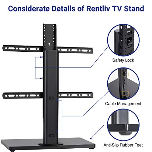 Rentliv Universal TV Stand Base Tabletop TV Stand for 3255 inch TVs