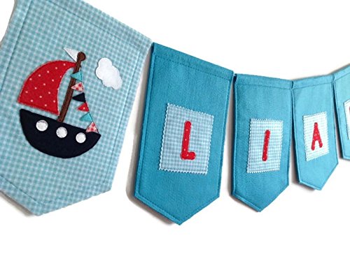 Amazon Com Customizable Eco Felt Name Bunting Banner Red And