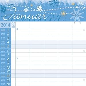 Family Timer Floral 2014 Broschürenkalender: Mit Ferienterminen