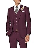 Wangyue Mens Suit 3 Piece Slim Fit Wedding Suits