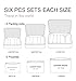 Wastar 6pcs Set Packing Cubes Travel Luggage Organizer - 3 Travel Cubes + 3 Pouches