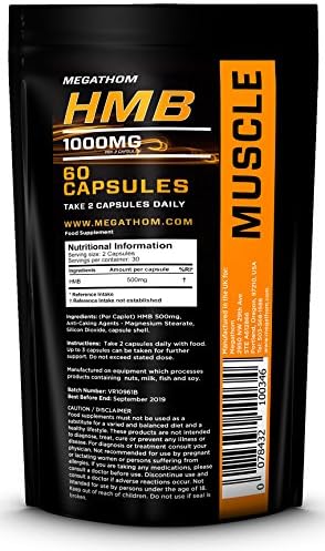 HMB supplement | 60 capsules HMB Premium Sports Nutrition - Best HMB supplement to reverse a catabolic state and to Keep Your Gains!