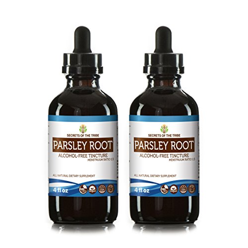 Parsley Root Tincture Alcohol-Free Extract, Organic Parsley (Petroselinum crispum) Dried Root (2x4 FL oz)