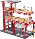 Hape -Playscapes - Fire Station Wooden Play Set