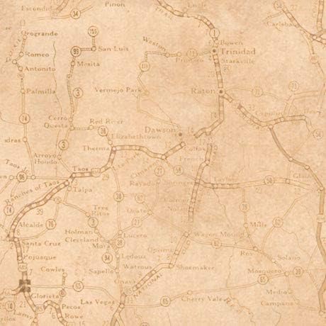 Rule The Road Road Map Quilt Fabric Style 26690-E Cream