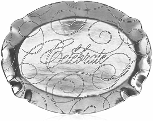 Wendell August Handcrafted Celebration Large Oval Tray - Made in the USA by Forge