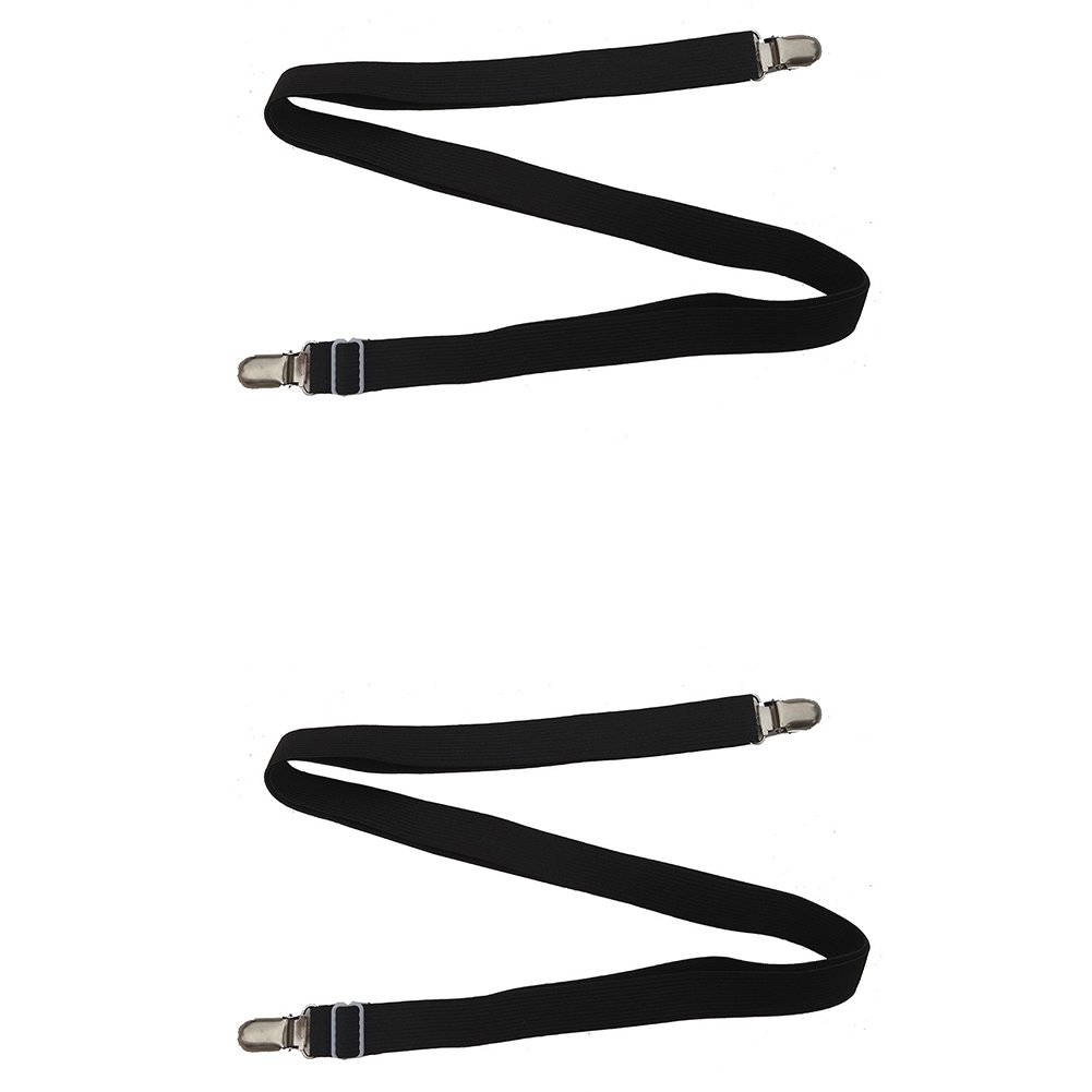 Toweter Pack of 2 29 to 82 inches under mattress bed/bed sheet closure adjustable, cross and cross bed sheet straps braces, slipcover closure, long strap clip bands (black)