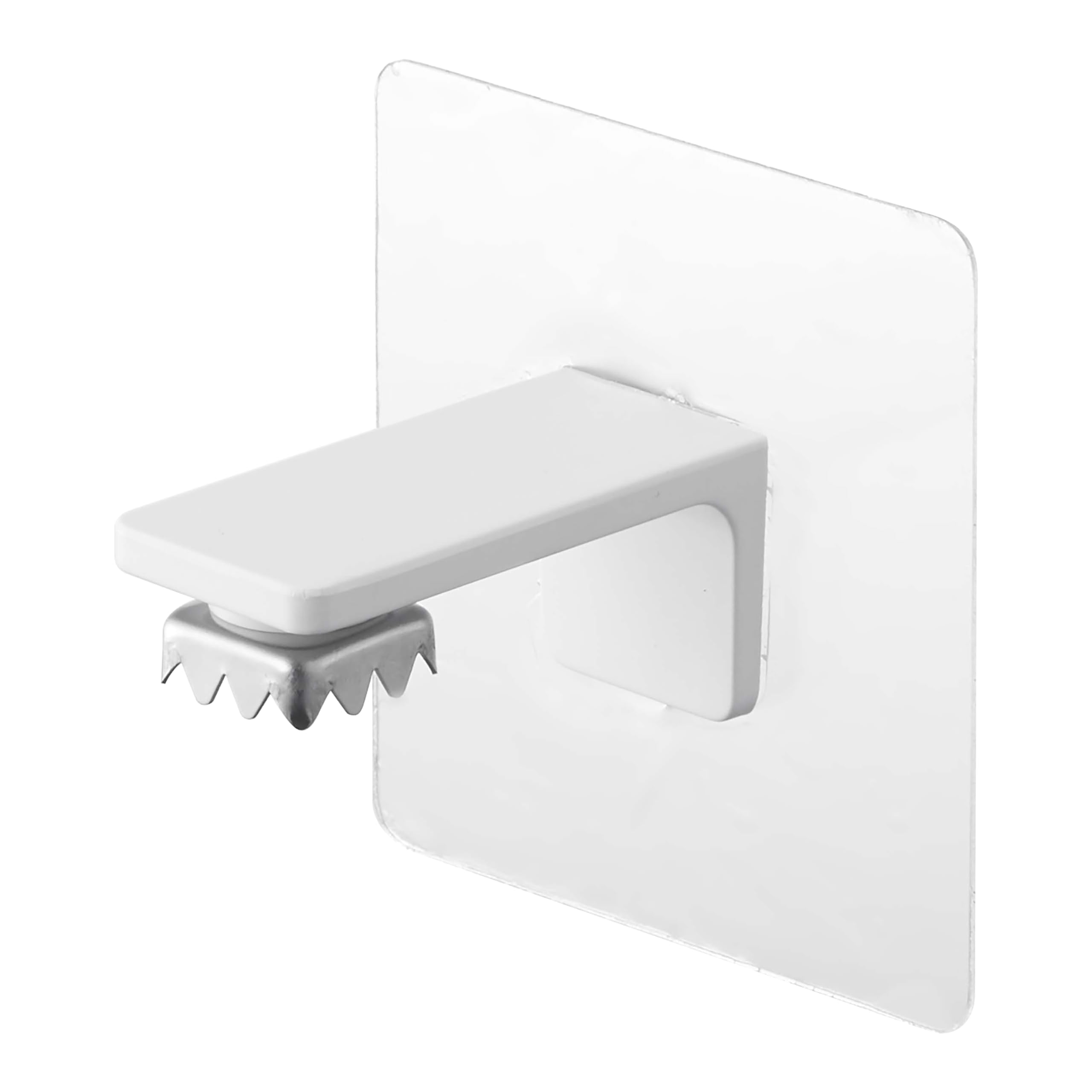 YAMAZAKI 5489 Tower Film Hook Soap Holder with Magnet, White, Stainless Steel, Minimalist, 7 x 5.5 x 7 cm